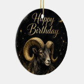 Widder Happy Birthday Sternzeichen Design Keramisch Ornament (Rechts)