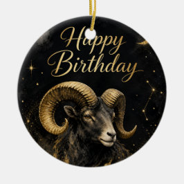 Widder Happy Birthday Sternzeichen Design Keramisch Ornament