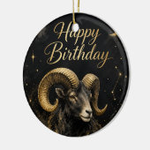Widder Happy Birthday Sternzeichen Design Keramisch Ornament (Links)