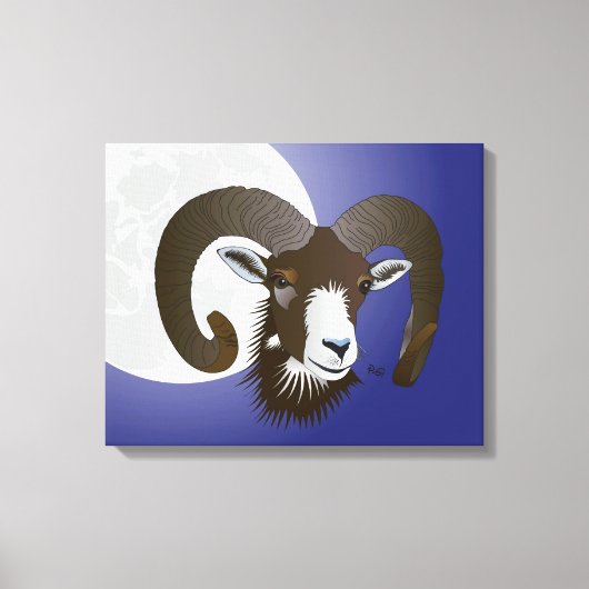 Widder - Sternzeichen Keilleinwand Canvas Afdruk (Voorkant)
