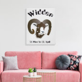 Widder - Sternzeichen Keilleinwand Canvas Afdruk (Insitu (Woonkamer))