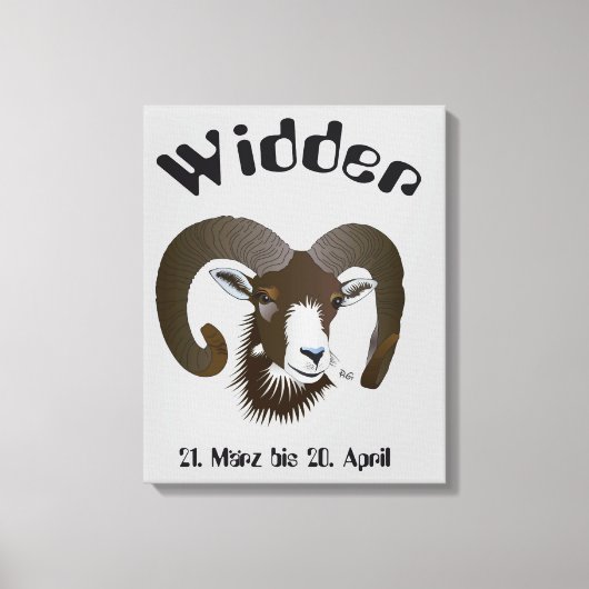 Widder - Sternzeichen Keilleinwand Canvas Afdruk (Voorkant)