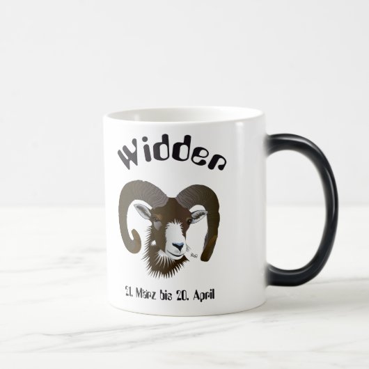 Widder - Sternzeichen Tasse Magische Mok (Rechts)