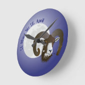 Widder - Sternzeichen Uhr Ronde Klok (Hoek)