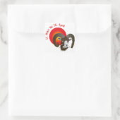 Widder - Tierkreiszeichen Aufkleber Vierkante Sticker (Tas)