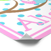 Widdle Owl Aangepaste Naam Print 3 (Hoek)