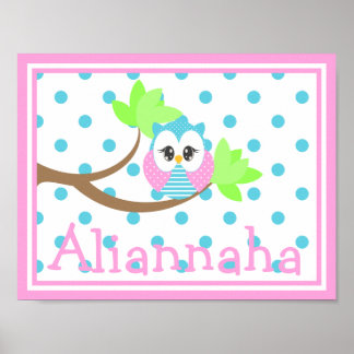 Widdle Owl Naam op maat Print 3