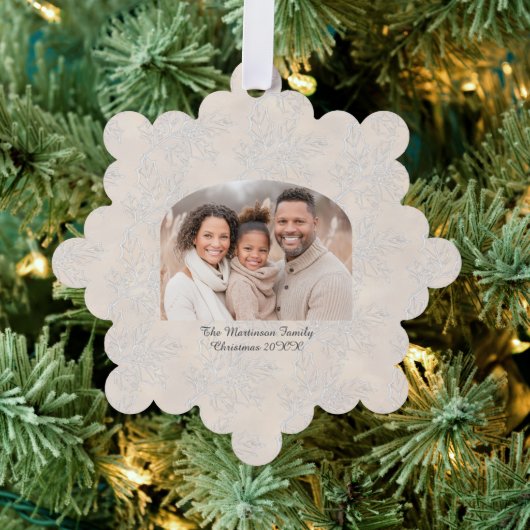 Wide Arch Christmas Photo Light Holly Pattern Ornament Kaart (Insitu (Drie))