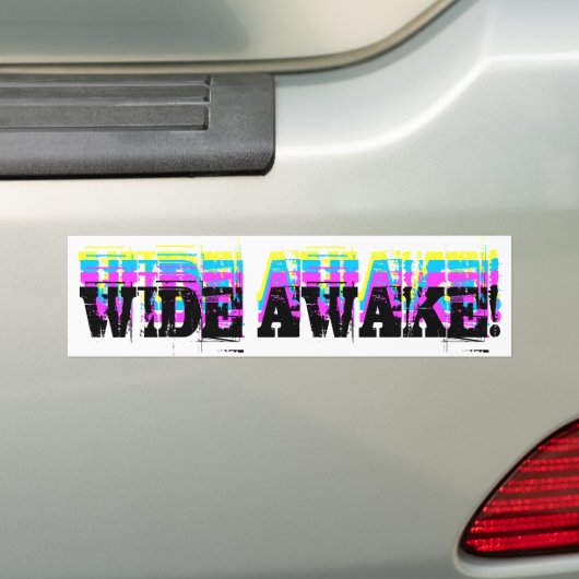 Wide Awake Bumpersticker (Op auto)