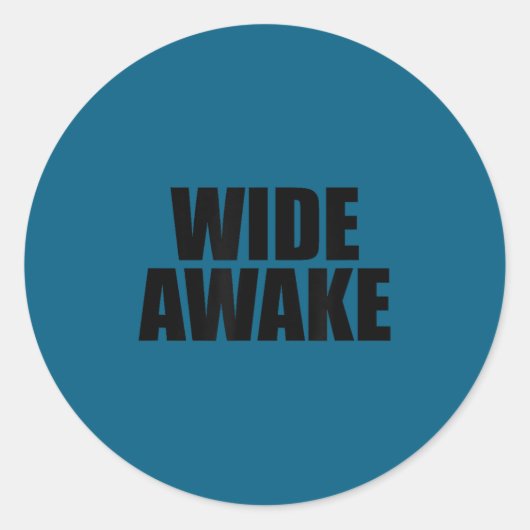 Wide Awake  Ronde Sticker (Voorkant)