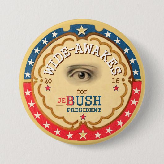 Wide-Awakes for Jeb Struik 2016 Ronde Button 7,6 Cm (Voorkant)