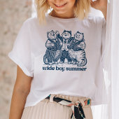 Wide Boy Summer Funny Chunky Cat Mannen Geïllustre T-shirt