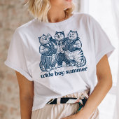 Wide Boy Summer Funny Chunky Cat Mannen Geïllustre T-shirt