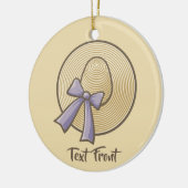 Wide Brimmed Pet Beige Keramisch Ornament (Links)
