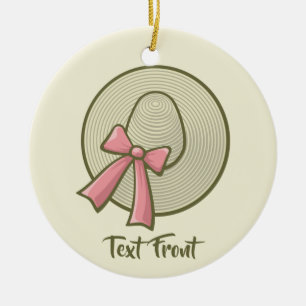 Wide Brimmed Pet Yellow Keramisch Ornament