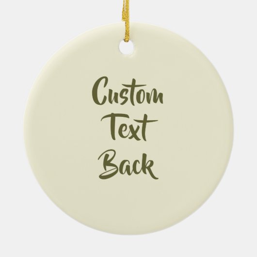 Wide Brimmed Pet Yellow Keramisch Ornament (Achterkant)