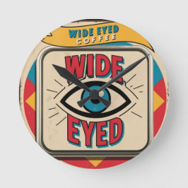 Wide Eted Coffee Co Metaal Adverteren Teken Ronde Klok