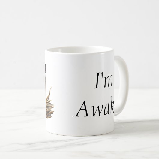 Wide Eyed Owl Ik ben wakker Mok (Voorkant rechts)