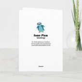 Wide-Eyed Owl in Moonlight Wenskaart Kaart (Achterkant)