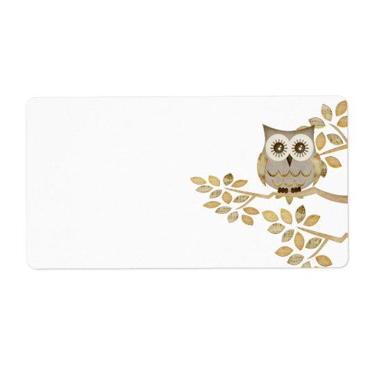 Wide Eyes Uil in Tree Label (Voorkant)