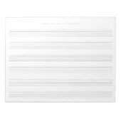 Wide Rule Music Manuscript Paper voor kinderen Notitieblok (Voorkant)