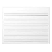 Wide Rule Music Manuscript Paper voor kinderen