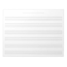 Wide Rule Music Manuscript Paper voor kinderen Notitieblok
