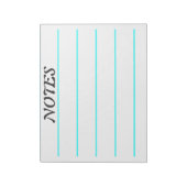 Wide Rule Turquoise Lined Note Paper Notitieblok (Linkerzijde)