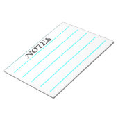 Wide Rule Turquoise Lined Note Paper Notitieblok (Schuin)