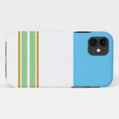 Wide Sky Blauw Wit Top Licht Groen Racing Stripes Case-Mate iPhone Case (Achterkant (horizontaal))