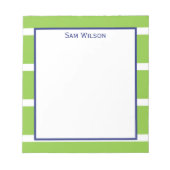 Wide Stripe Lime Groen Notitieblok (Voorkant)