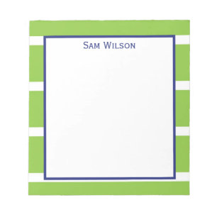 Wide Stripe Lime Groen Notitieblok