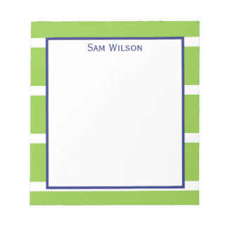 Wide Stripe Lime Groen Notitieblok