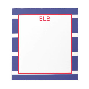 Wide Stripe Navy Blue Notitieblok