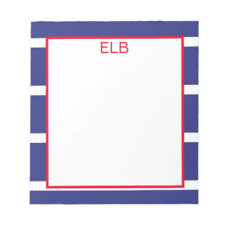 Wide Stripe Navy Blue Notitieblok