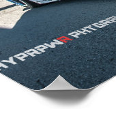 Widebody Nissan GT-R Libertywalk R35 met vliegtuig Poster (Hoek)