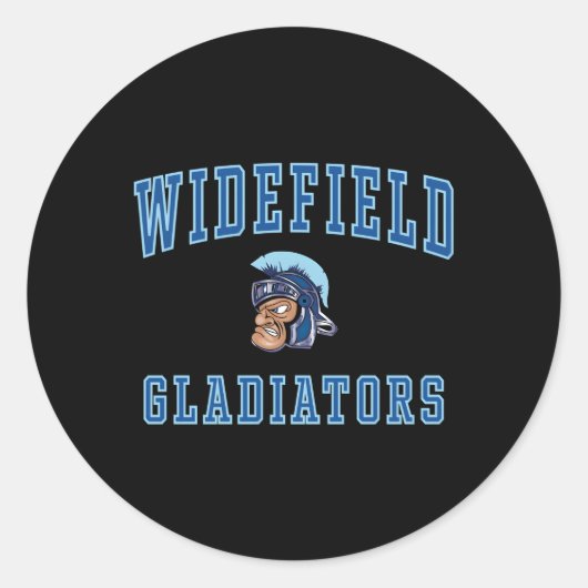 Widefield High School Gladiators C1 Ronde Sticker (Voorkant)