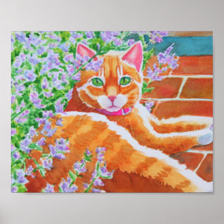 Widget op pad voor tuin poster