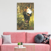 Widower van Tissot,  Victoriaans portret kunst Canvas Afdruk (Insitu (Woonkamer))