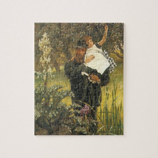 Widower van Tissot,  Victoriaans portret kunst Legpuzzel (Verticaal)