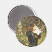 Widower van Tissot,  Victoriaans portret kunst Magneet (Voorkant / Achterkant)