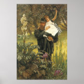 Widower van Tissot,  Victoriaans portret kunst Poster (Voorkant)