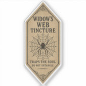 Widow's Web Tincture - Halloween Apothecary Label (Voorkant)
