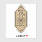 Widow's Web Tinctuur - Halloween Apotheek Label (Vel)
