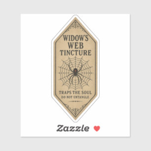 Widow's Web Tinctuur - Halloween Apotheek Label