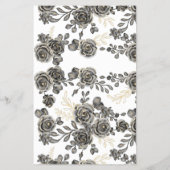 Wie ben ik Black Rozen Vrijgezellenfeest Game Card Flyer (Achterkant)