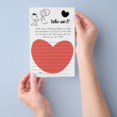 Wie ben ik? Bruidspaar Bruidsmeisjes Bruiloft Spel Flyer (Hand)