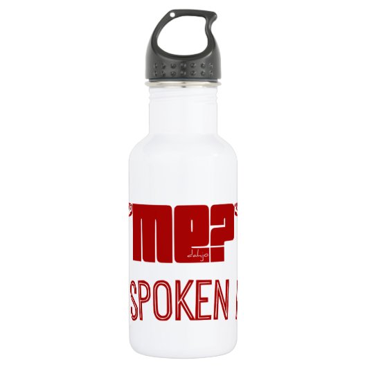 Wie ben ik? IK BEN GESPROKEN. Waterfles (Voorkant)
