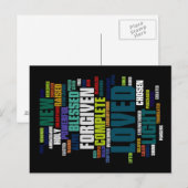 Wie ben ik in de donkere achtergrond van Christus Briefkaart (Voorkant / Achterkant)