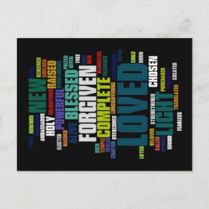 Wie ben ik in de donkere achtergrond van Christus? Briefkaart